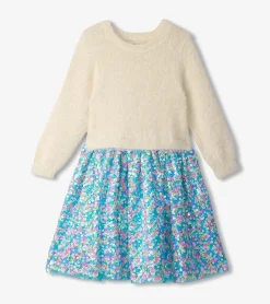 Sale Girls Cami Lace Fuzzy Mixed Sequin Skirt Dress Dresses