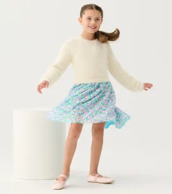 Sale Girls Cami Lace Fuzzy Mixed Sequin Skirt Dress Dresses