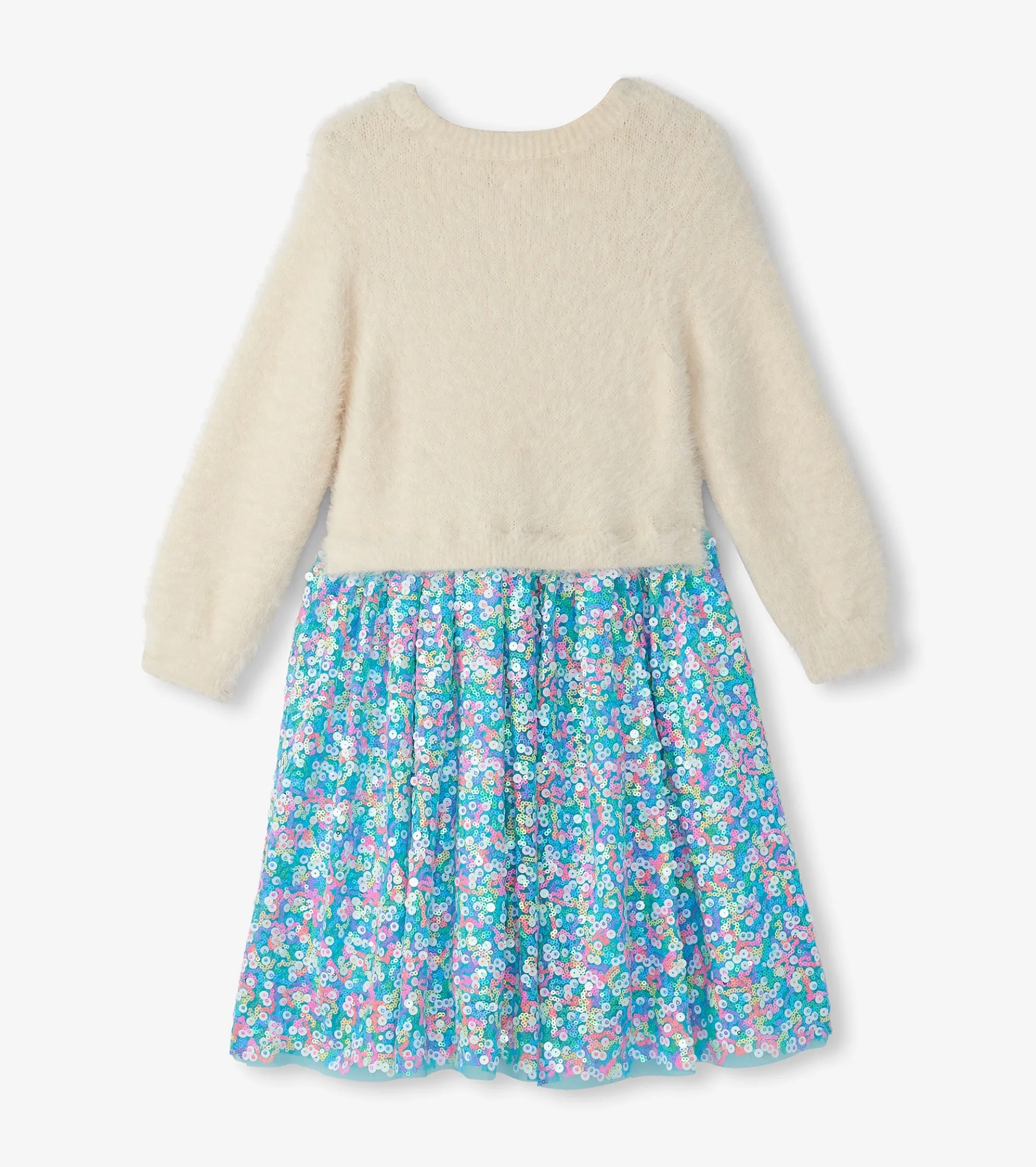 Sale Girls Cami Lace Fuzzy Mixed Sequin Skirt Dress Dresses