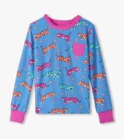 Best Girls Celestial Tigers Bamboo Pajama Set Sleepwear|Sleepwear