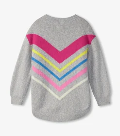 Girls Chevron Stripe Chunky Sweater Tunic Sweaters