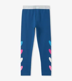 Outlet Girls Colourful Hearts Fun Waist Leggings Bottoms