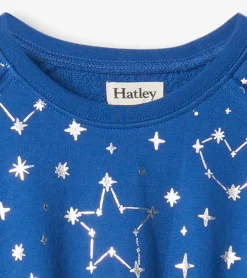 Discount Girls Constellations Waist Terry Dress Dresses