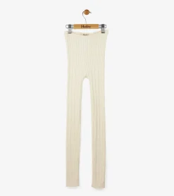 Sale Girls Cream Cable Knit Tights Bottoms