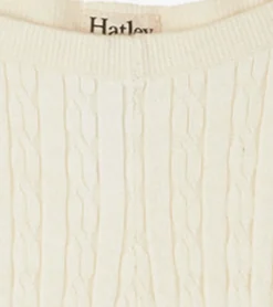 Sale Girls Cream Cable Knit Tights Bottoms