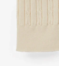 Sale Girls Cream Cable Knit Tights Bottoms