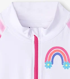 Online Girls Dazzling Stripes Two-Piece Rashguard Set Swimwear|Swimwear