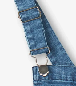 Discount Girls Denim Stretch Classic Overalls Bottoms