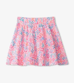 New Girls Ditsy Floral Floaty Skort Bottoms