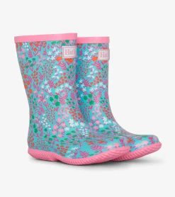Clearance Girls Ditsy Floral Packable Rain Boots Rainwear|Rainwear