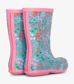 Clearance Girls Ditsy Floral Packable Rain Boots Rainwear|Rainwear