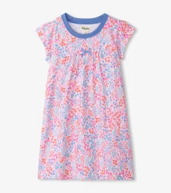 Girls Ditsy Floral Short Sleeve Nightgown Sleepwear|Sleepwear
