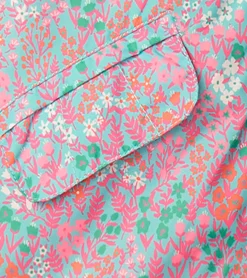 Girls Ditsy Floral Zip-Up Lightweight Rain Jacket Rainwear|Rainwear