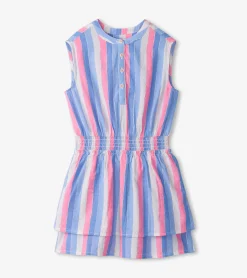 Sale Girls Evening Sky Smocked Waist Dress Dresses