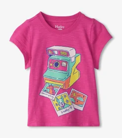 Outlet Girls Flash Photo Graphic Tee Tops