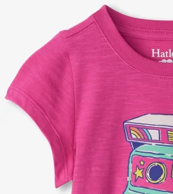 Outlet Girls Flash Photo Graphic Tee Tops