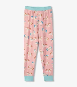 Best Girls Folksy Unicorns Bamboo Pajama Set Sleepwear|Sleepwear