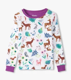 Online Girls Forest Creatures Organic Cotton Pajama Set Sleepwear|Sleepwear