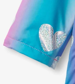 Hot Girls Fun Hearts Zip-Up Lightweight Rain Jacket Rainwear|Rainwear