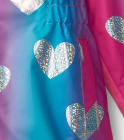 Hot Girls Fun Hearts Zip-Up Lightweight Rain Jacket Rainwear|Rainwear