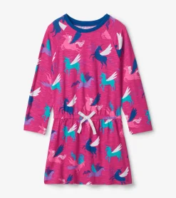 Girls Galactic Unicorn Drop Waist Dress Dresses