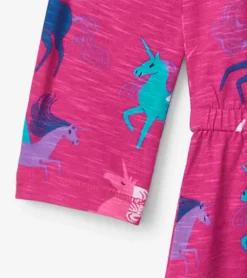 Girls Galactic Unicorn Drop Waist Dress Dresses