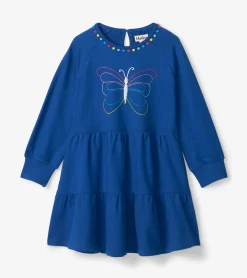 Best Girls Groovy Butterfly Gathered Tiered Dress Dresses