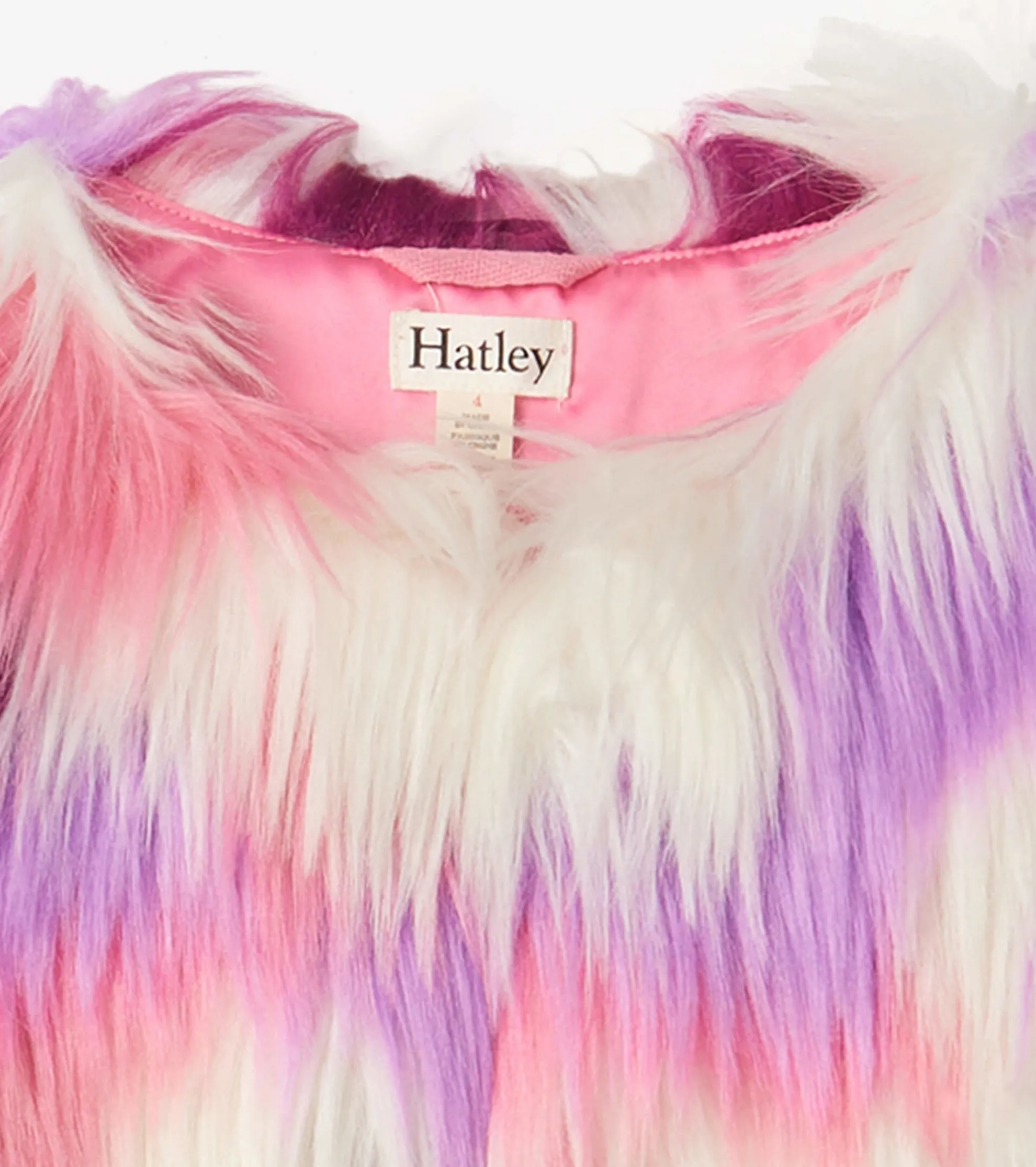 Online Girls Groovy Faux Fur Vest Tops