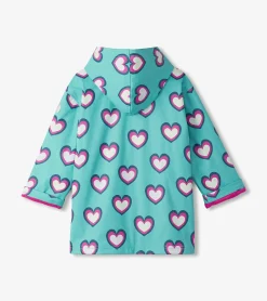 Outlet Girls Hearts Colour Changing Zip-Up Rain Jacket Rainwear|Rainwear