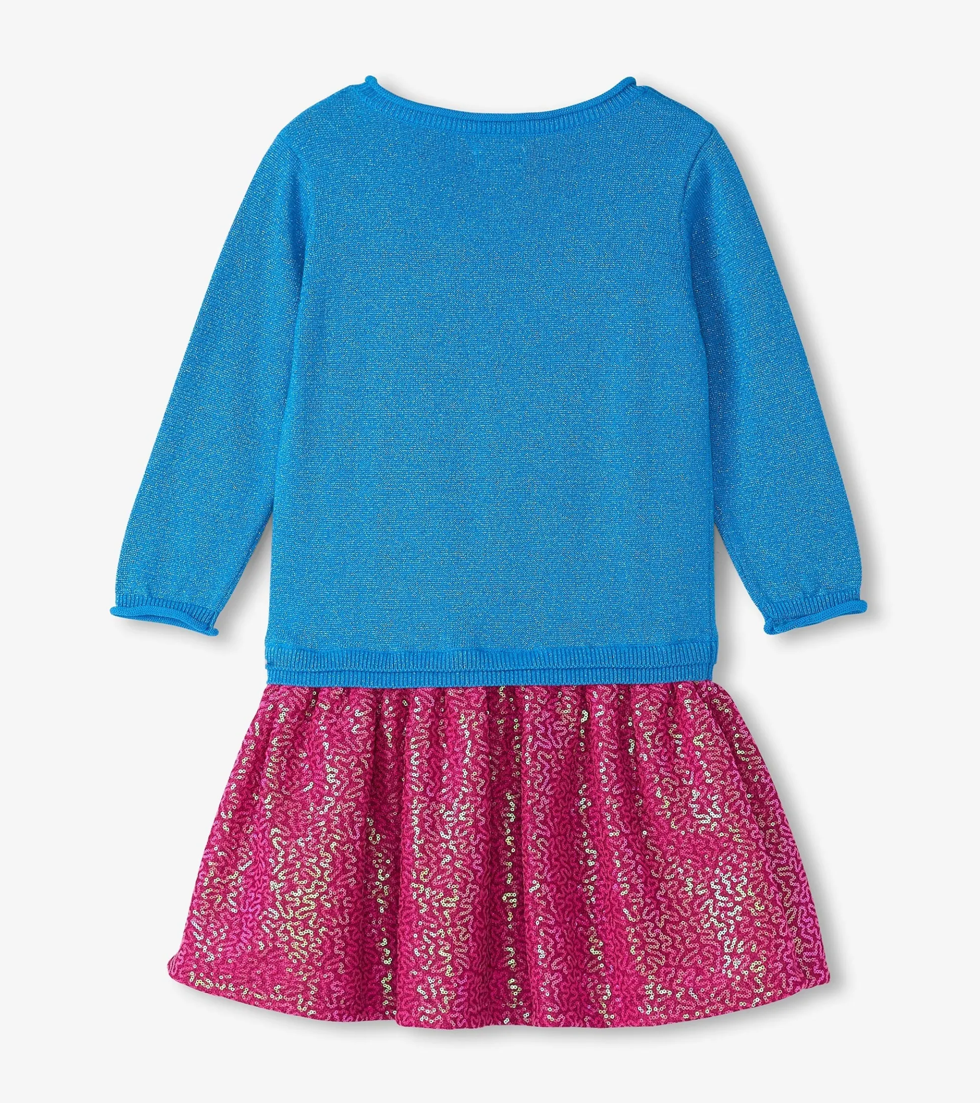 Online Girls Hearts Dropped Waist Sweater Dress Dresses