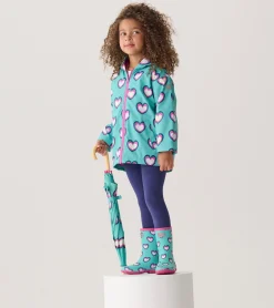 Hot Girls Hearts Packable Rain Boots Rainwear|Rainwear