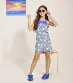 Clearance Girls Hearts Slouchy Overalls Bottoms