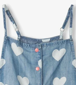 Clearance Girls Hearts Slouchy Overalls Bottoms