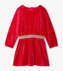 Best Girls Holiday Stars Crushed Velour Dress Dresses