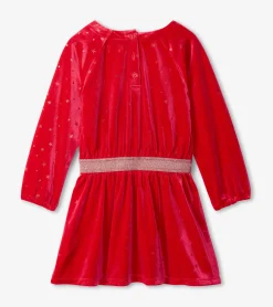 Best Girls Holiday Stars Crushed Velour Dress Dresses