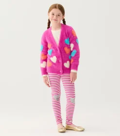 Clearance Girls Jumbo Hearts Cardigan Sweaters