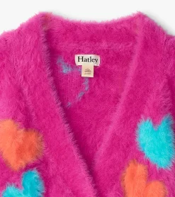 Clearance Girls Jumbo Hearts Cardigan Sweaters
