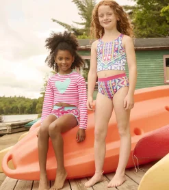 Clearance Girls Kaleidoscope Two-Piece Crop Top Bikini Set Swimwear|Swimwear