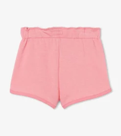 Online Girls Light Pink Paper Bag Shorts Bottoms