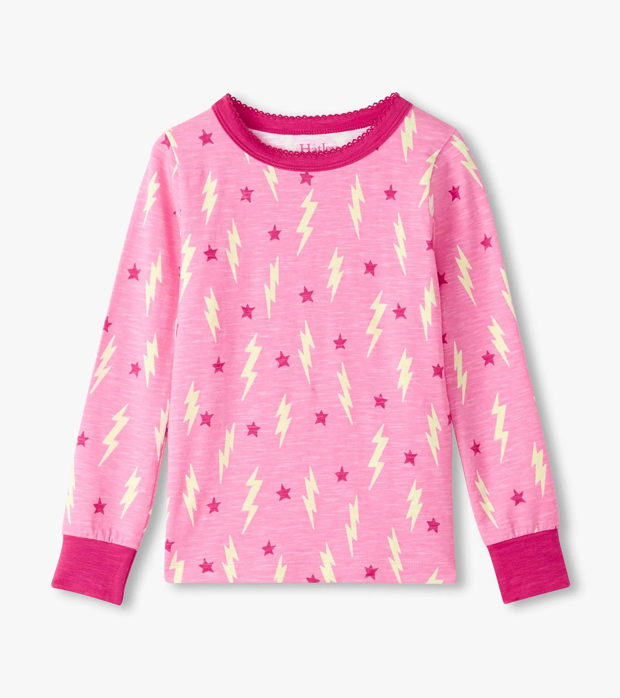 Sale Girls Lightning Bolts & Stars Pajama Set Sleepwear|Sleepwear
