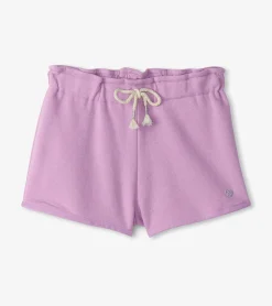 Sale Girls Lilac Paper Bag Shorts Bottoms