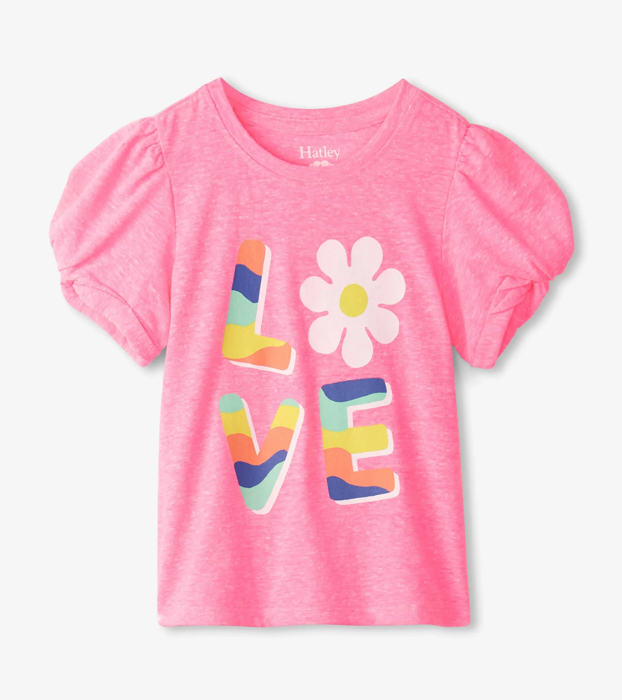 New Girls Love Twisted Sleeve Tee Tops