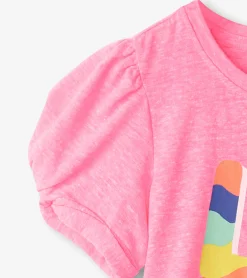 New Girls Love Twisted Sleeve Tee Tops