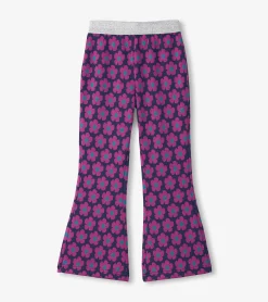Best Girls Mini Flower Fun Waist Flare Pants Bottoms