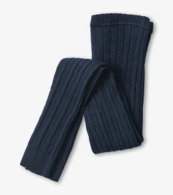 Online Girls Navy Cable Knit Tights Bottoms