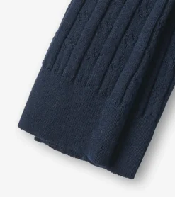 Online Girls Navy Cable Knit Tights Bottoms