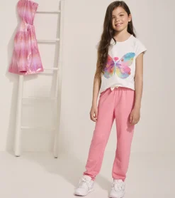Sale Girls Painted Butterfly Relaxed T-Shirt Tops