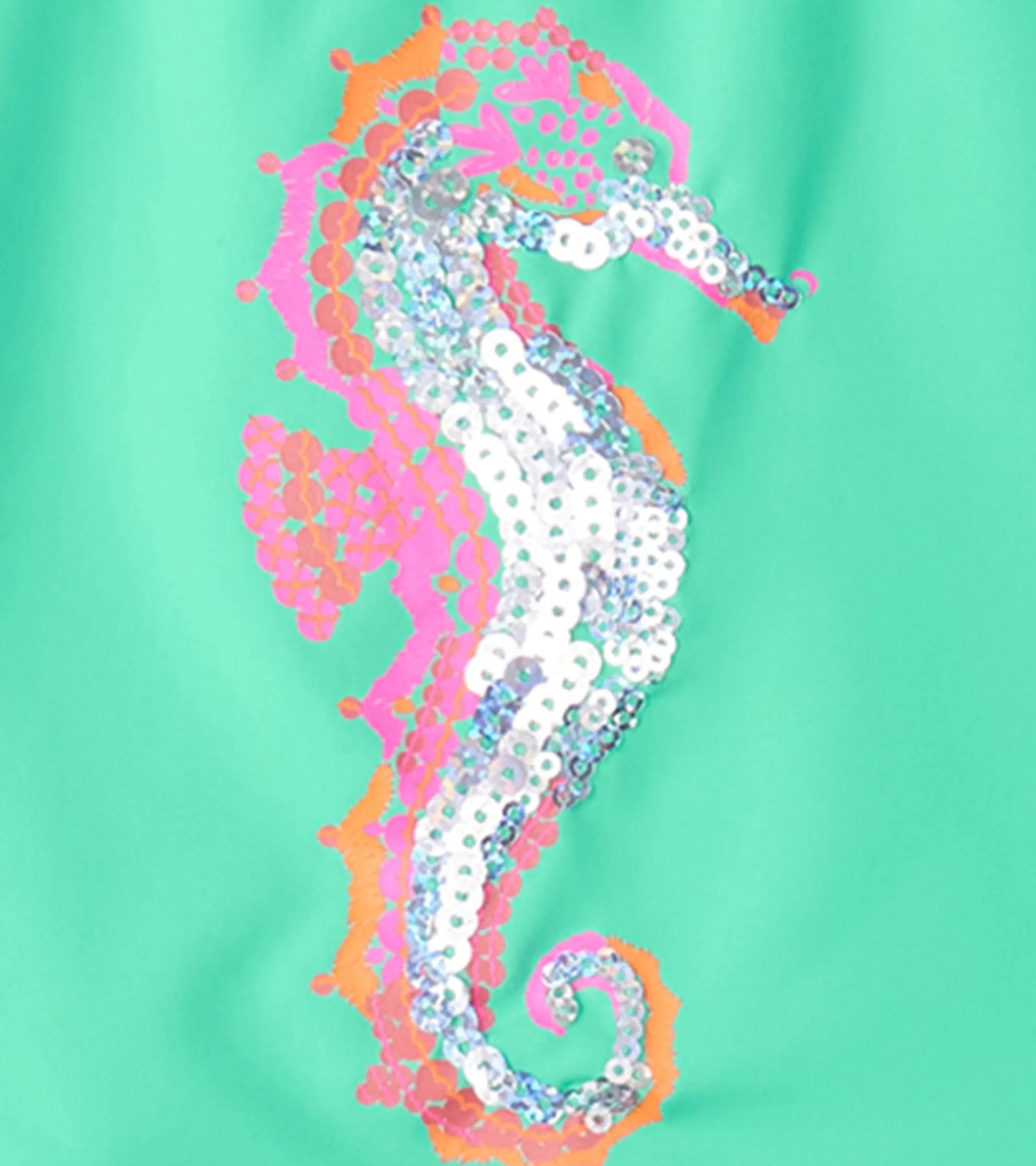 Girls Painted Sea Horse Cross Over Cover-Up Swimwear|Swimwear
