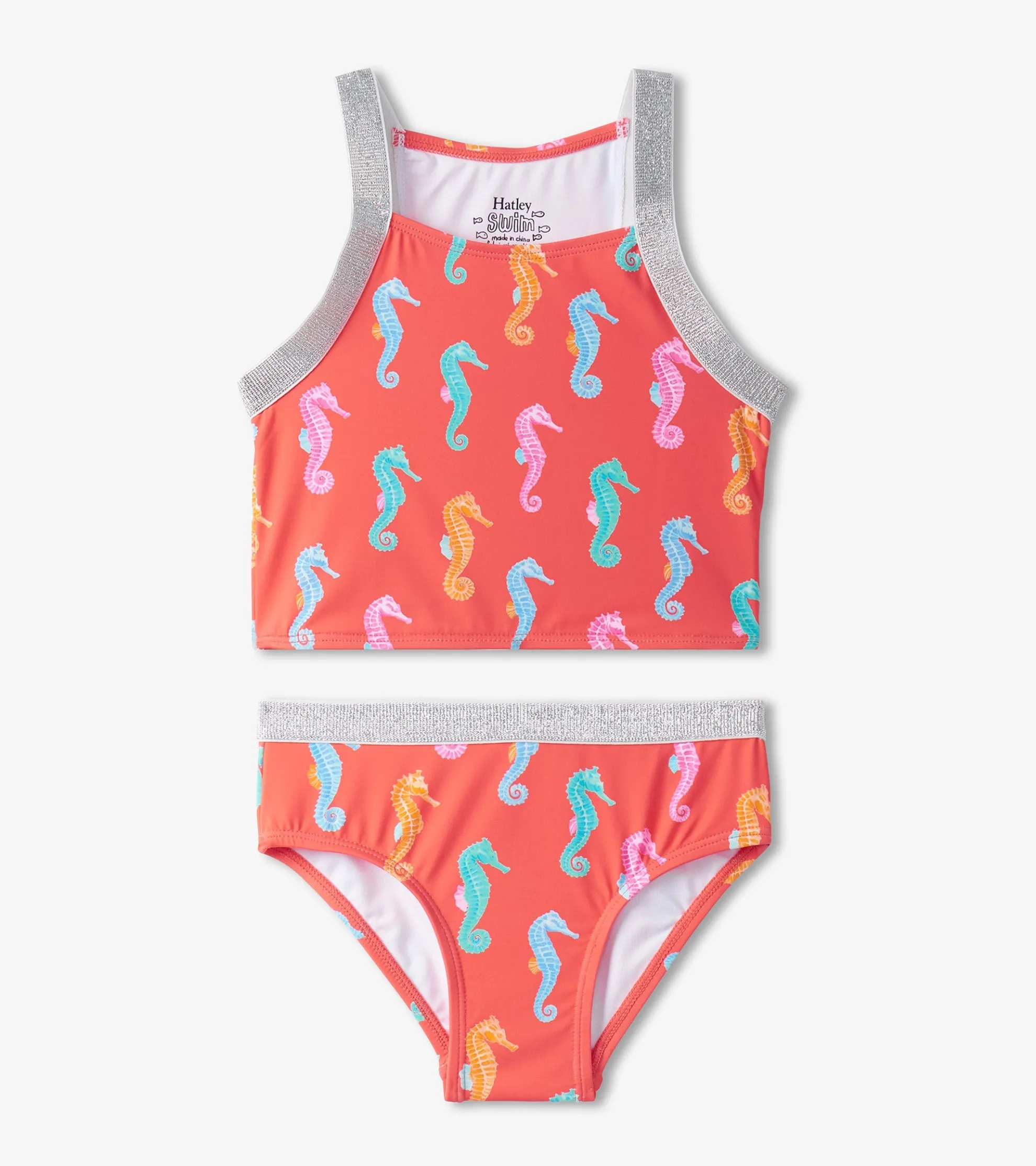 Girls Painted Sea Horse Tankini Set Swimwear|Swimwear
