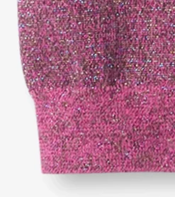 New Girls Pink Glitter Knit Leggings Bottoms